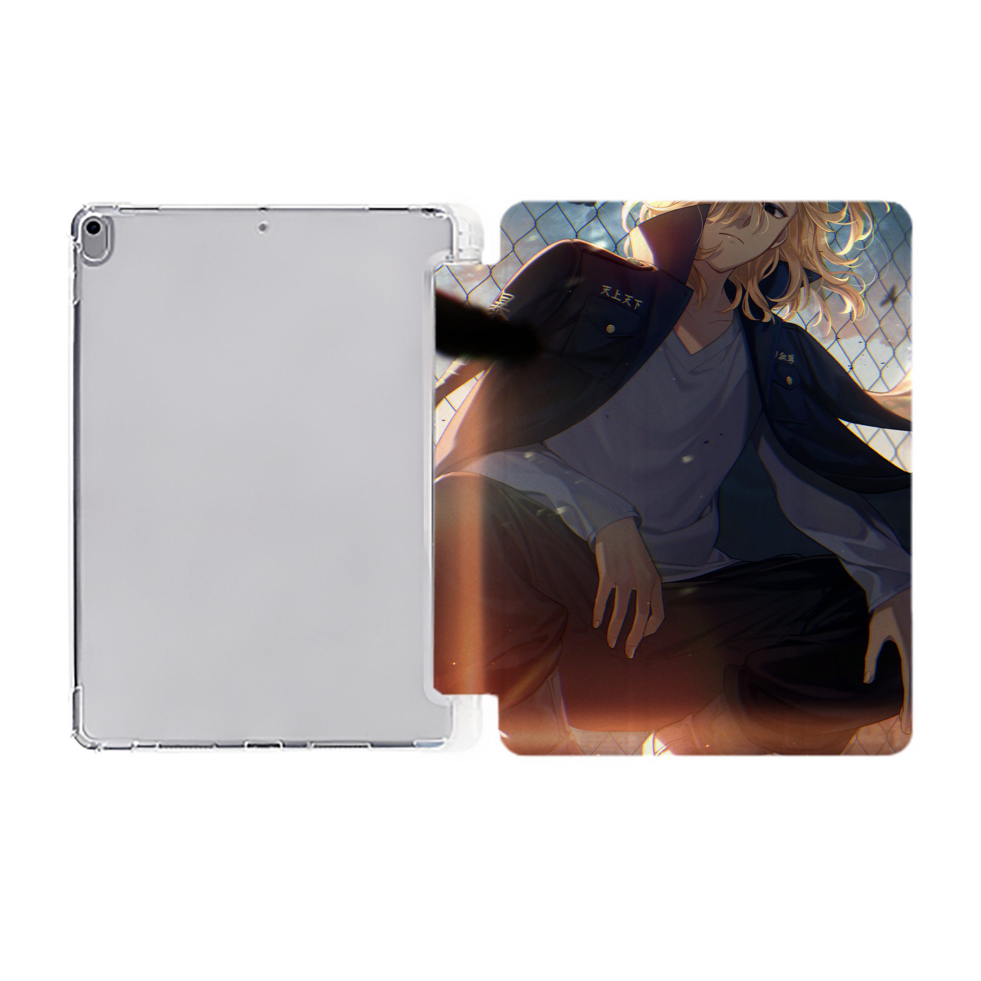 （画像用） 東京リベンジャーズ Tokyo Revengers IPad ケース ペン収納付き 三つ折りスタンド PUレザー×シリコン 対応機種9.5/10.5/10.9インチ